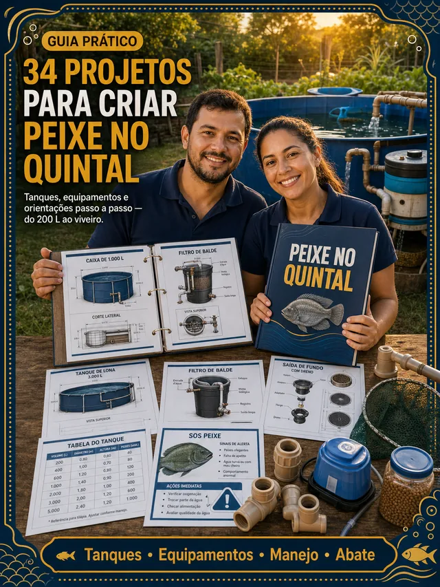 34 projetos para criar peixe no quintal